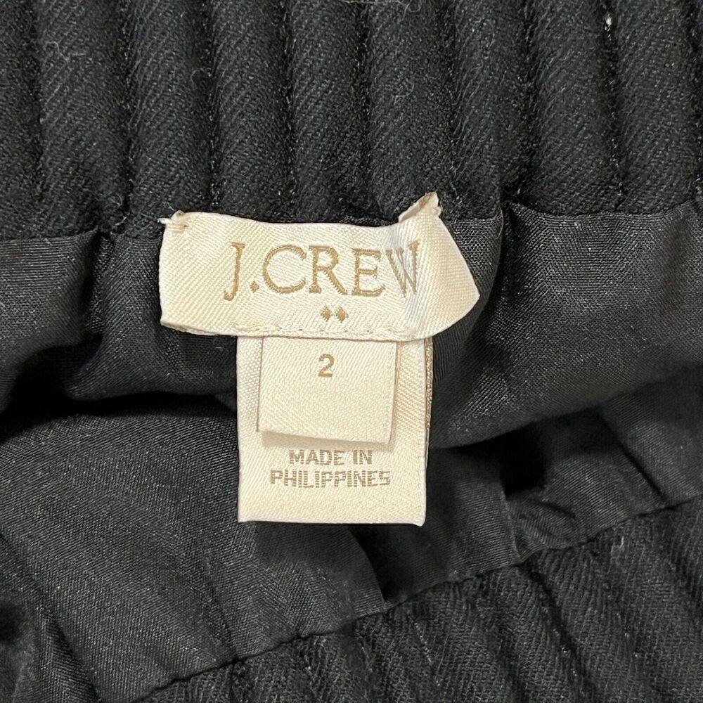 J.Crew Wool Blend Short Skirt Women's 2 Black Elastic Waist Short Lining - Picture 2 of 8